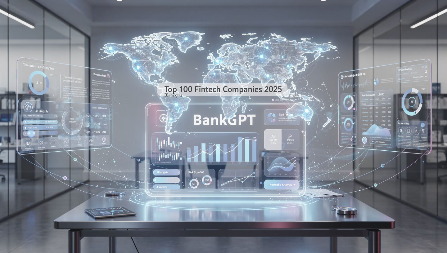 تصویر معرفی BankGPT در فهرست ۱۰۰ شرکت برتر فین‌تک ۲۰۲۵ از سوی CB Insights